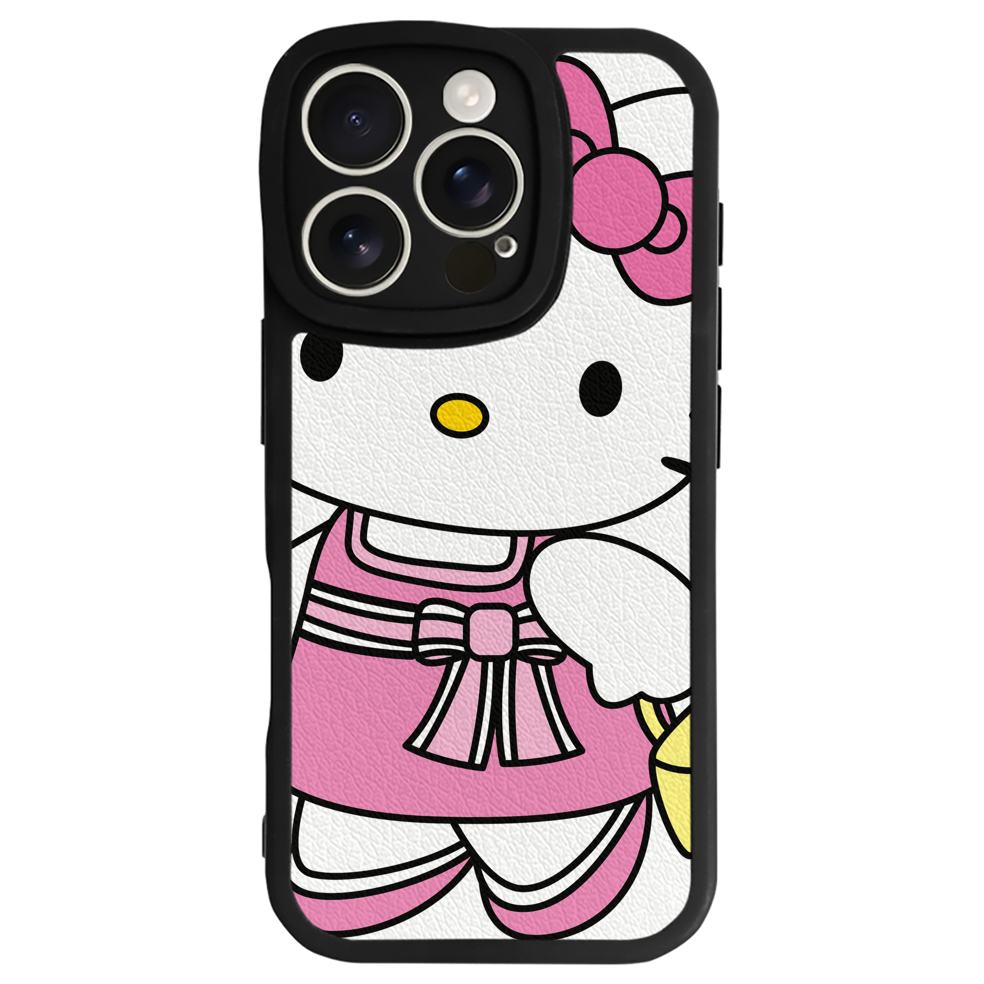 （画像用） Hello Kitty ハローキティ 【iPhone 16シリーズ対応】シリコンスマホケース（レザー調） 材質：シリコン